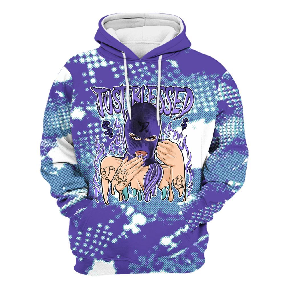 Hoodie To Match Low Hornets 1s - Blessed!! Smoke Dot All Over Print