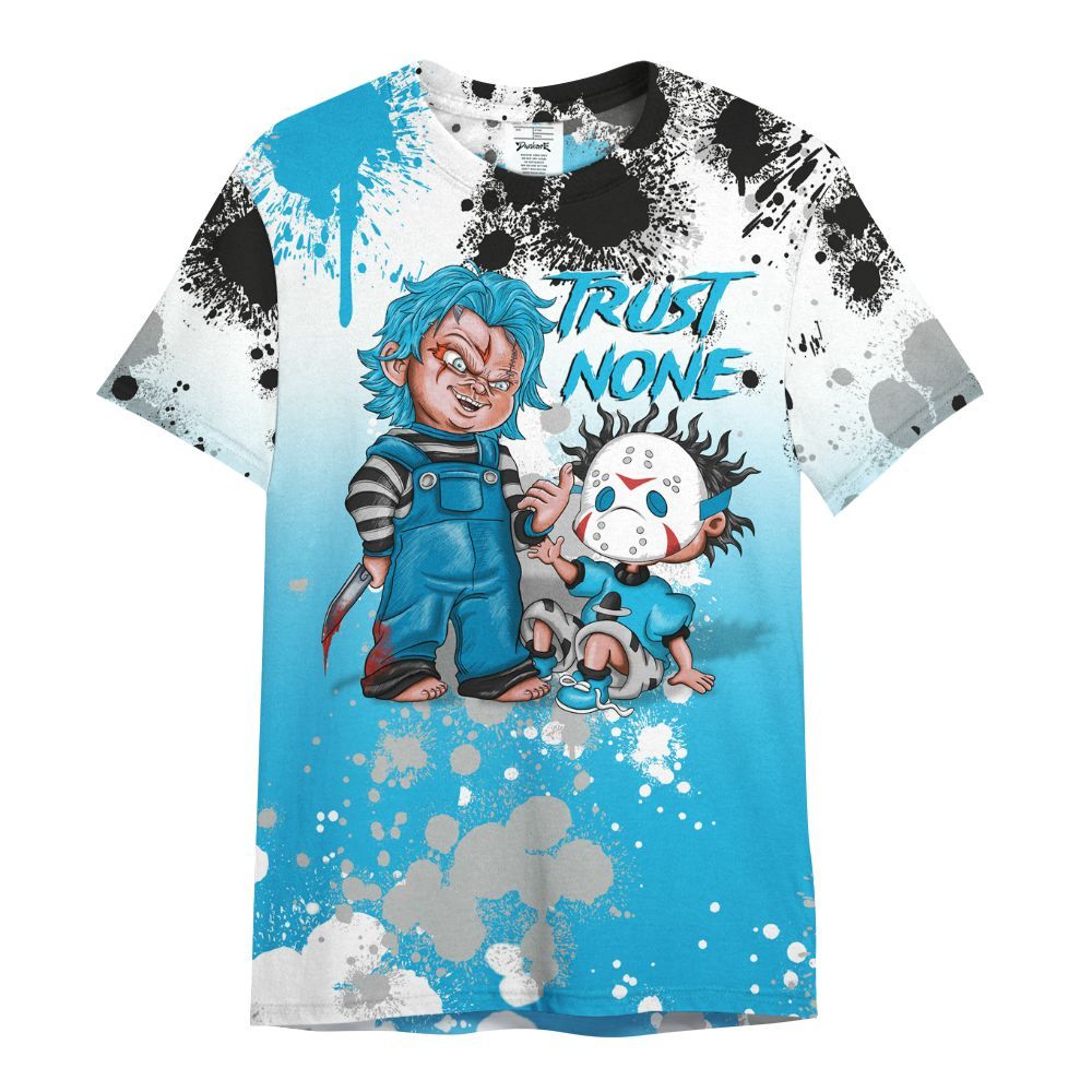Shirt To Match Black University Blue 2026 14s - Trust No One Scary All Over Print