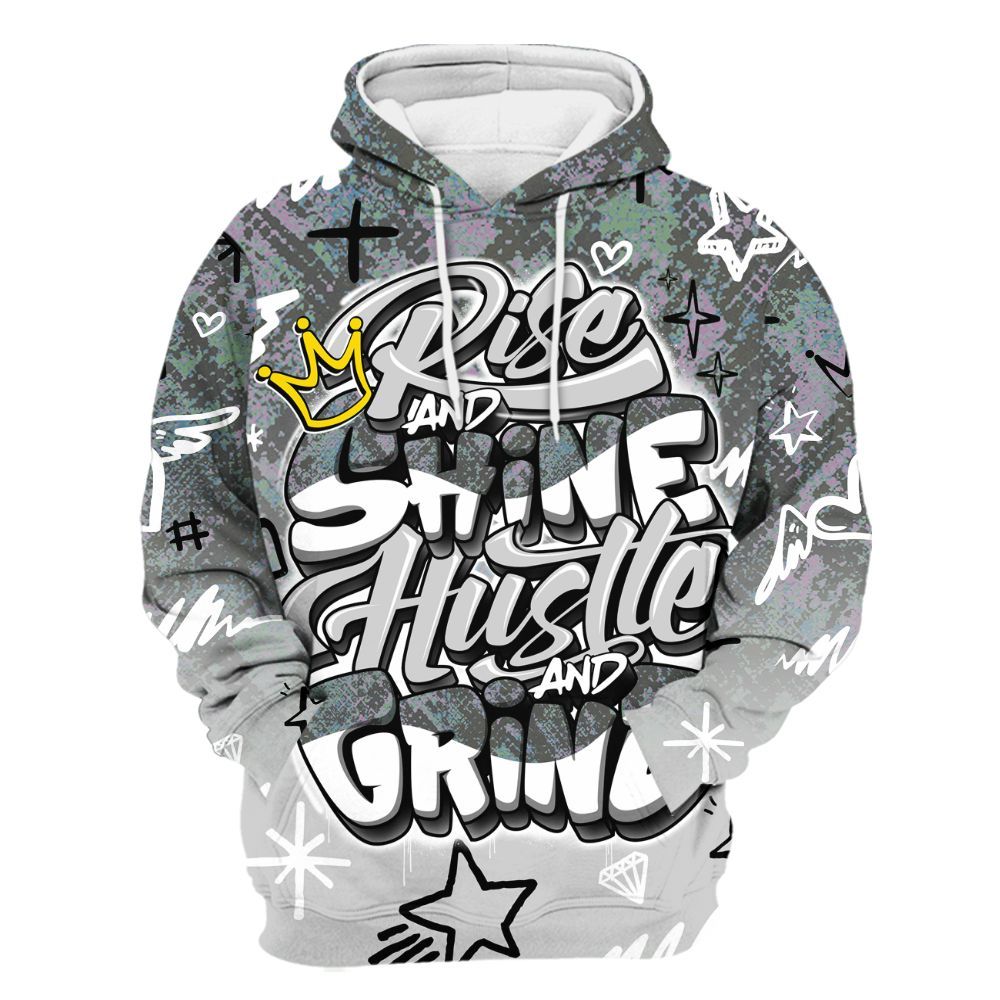 Hoodie To Match Low CNY Year Of The Snake 11s - Rise Shine Hustle Grind All Over Print