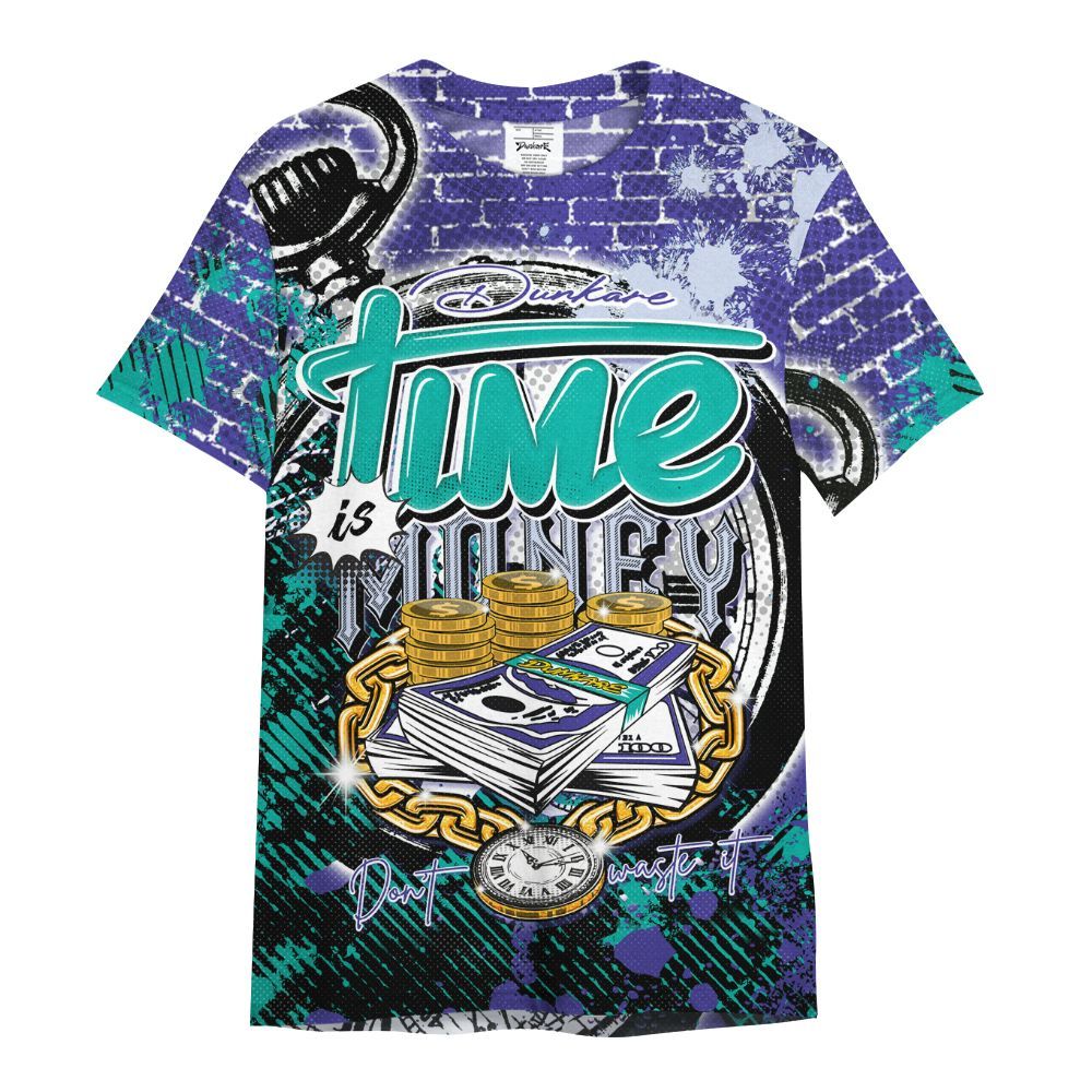 Shirt To Match Retro Grape 5s - Dirty Time Is Money All Over Print