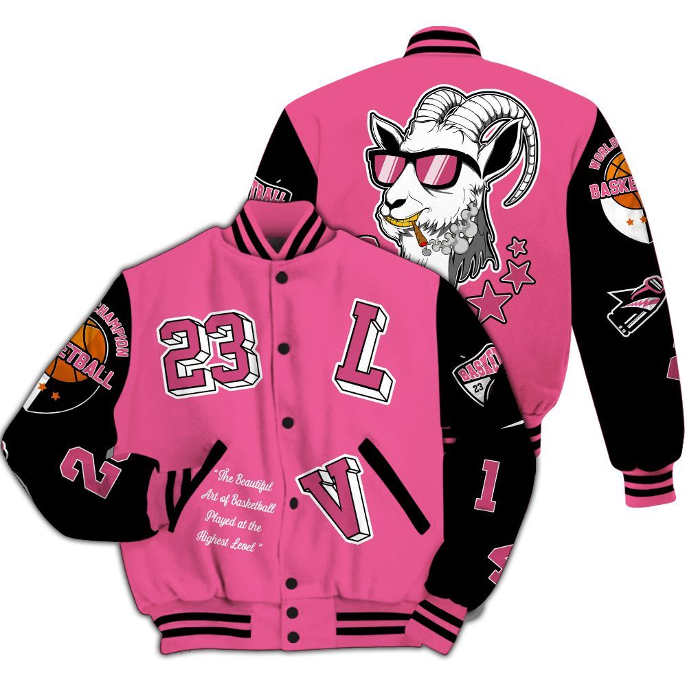 Varsity Jacket To Match Air Max SNDR Hyper Pink - The GOAT Got Em Streetwear All Over Print