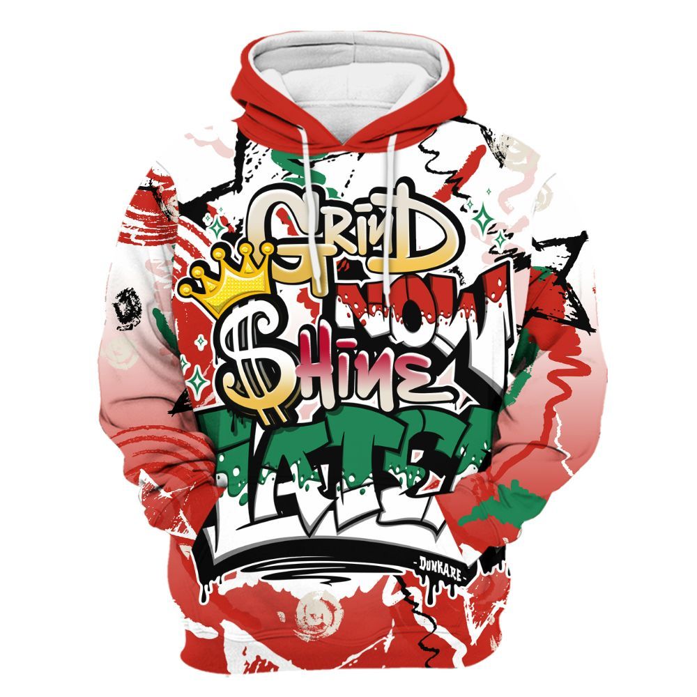 Hoodie To Match Retro El Vuelo 3s Shirt, Grind Shine Later Drip All Over Print