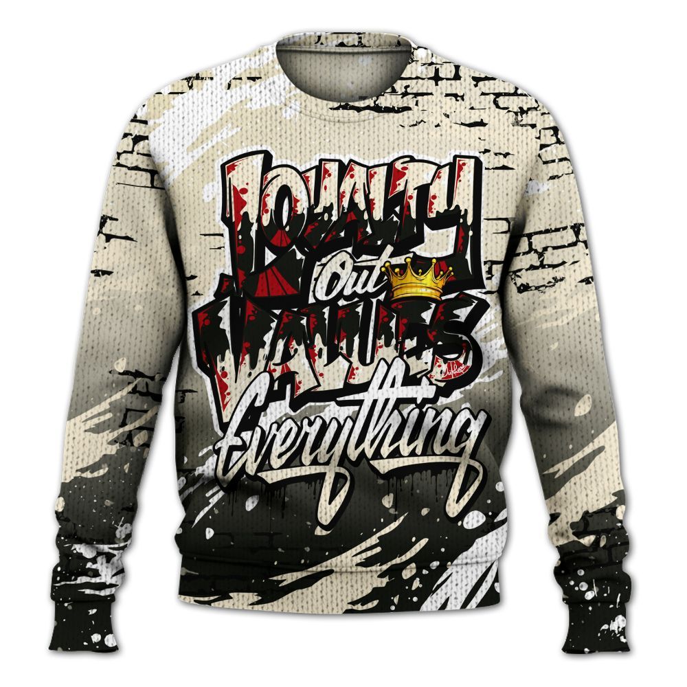 Sweater To Match Retro Low OG Nitro 1s - Values Of Loyalty Drip Graphic