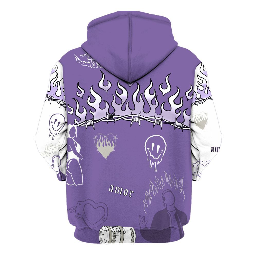 Hoodie To Match Dunk Low Black Raspberry - Snake Trust No One All Over Print