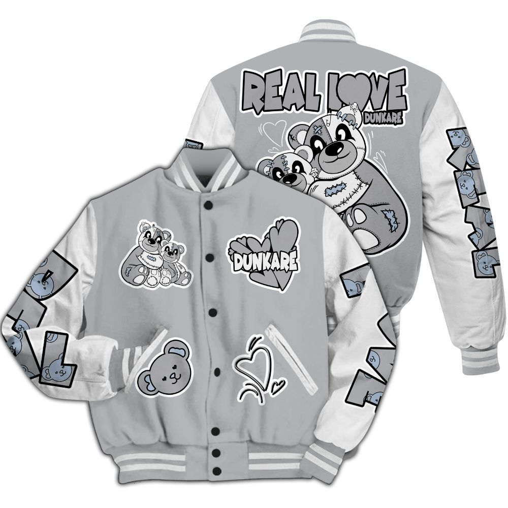 Varsity Jacket To Match Low OG Wolf Grey 1s - Sincere Fondness Bear All Over Print