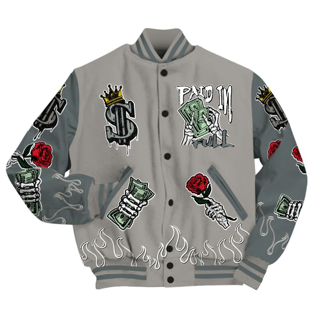Varsity Jacket To Match Cool Grey 9s - Everybody Paid In All Over Print