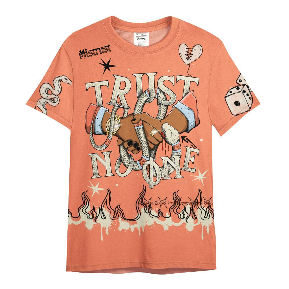 Shirt To Match DJ Khaled Crimson Bliss 5s - Trust No One Snake-Bite Doodle Crayon All Over Print