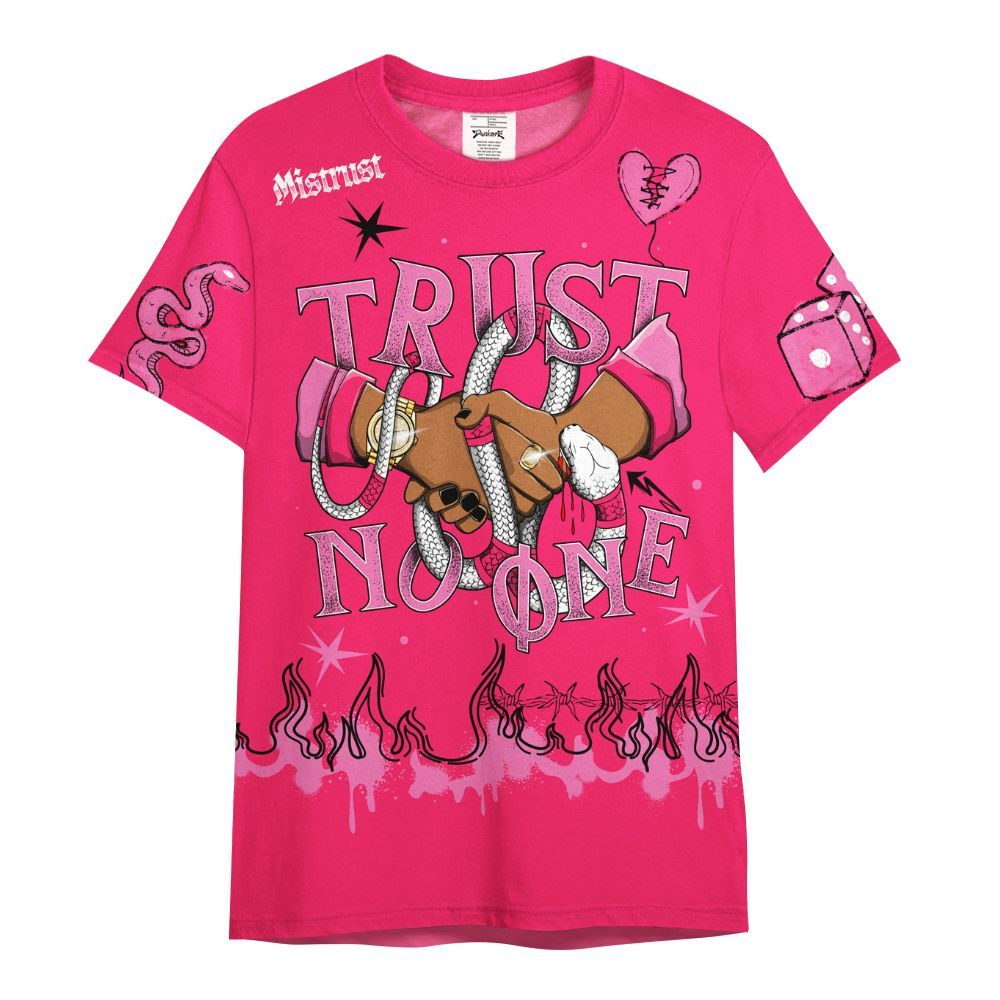 Shirt To Match Air VaporMax Plus Triple Pink - Trust No One Snake-Bite Doodle Crayon All Over Print