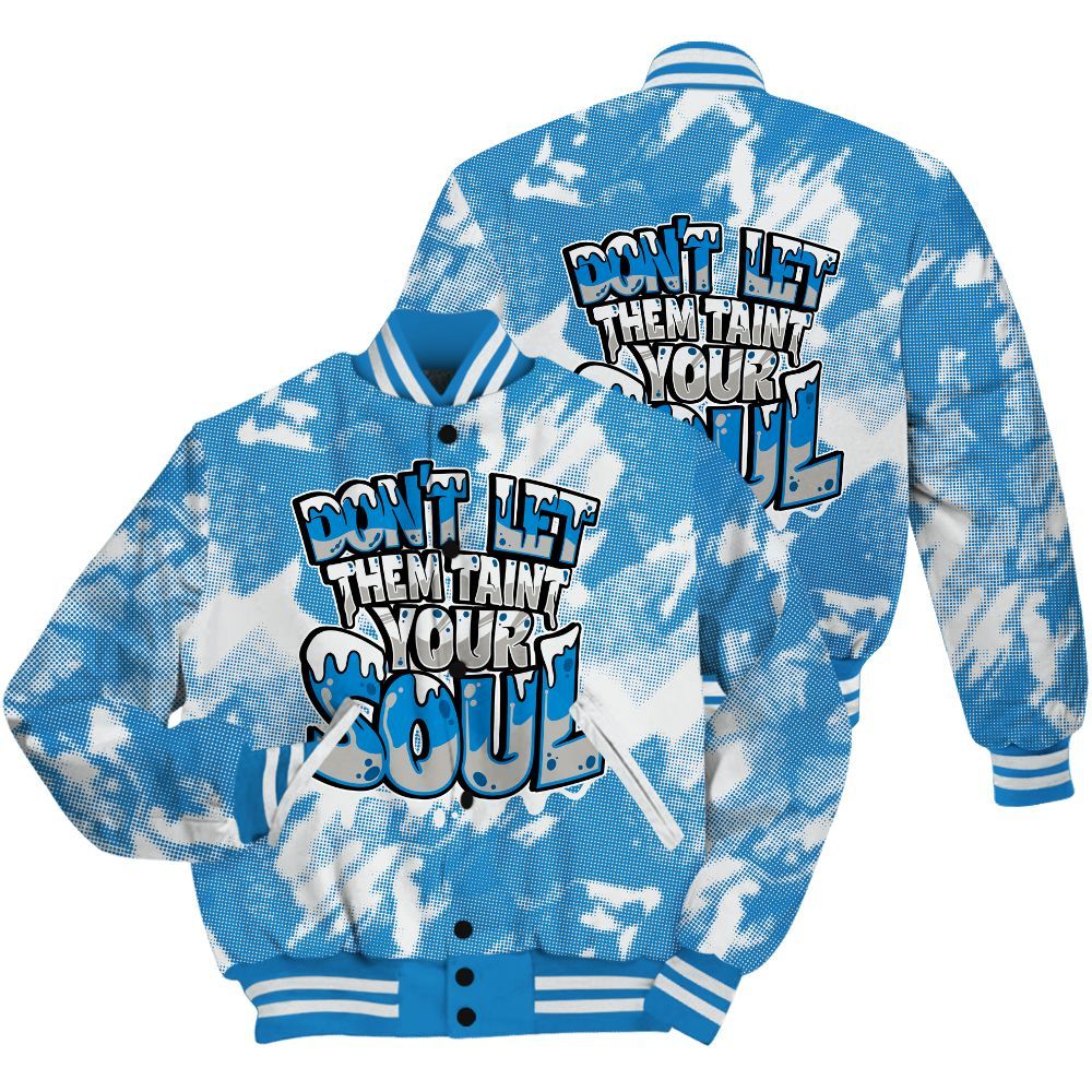 Varsity Jacket To Match Industrial Blue 4s Shirt - Never Taint Your Soul Shirt Unisex Oufit All Over Print