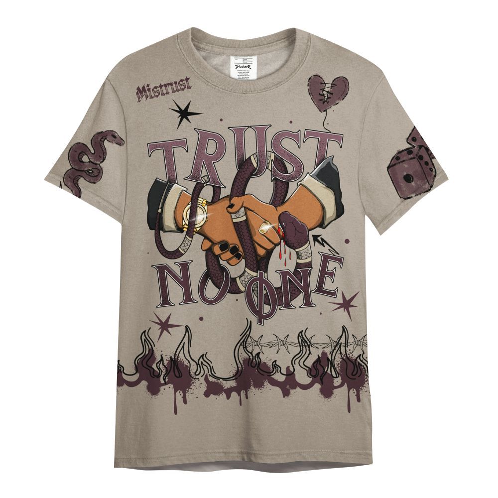 Shirt To Match AMM Retro Phantom 4s - Trust No One Snake-Bite Doodle Crayon All Over Print