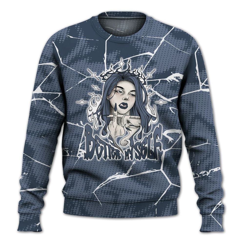 Sweatshirt To Match Low Diffused Blue 11s - My-Self Crack Unique All Over Print