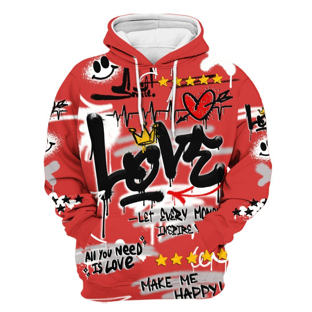 Hoodie To Match Scoot Zeros ODD City - Happy Love Beats Graffiti Streetwear All Over Print
