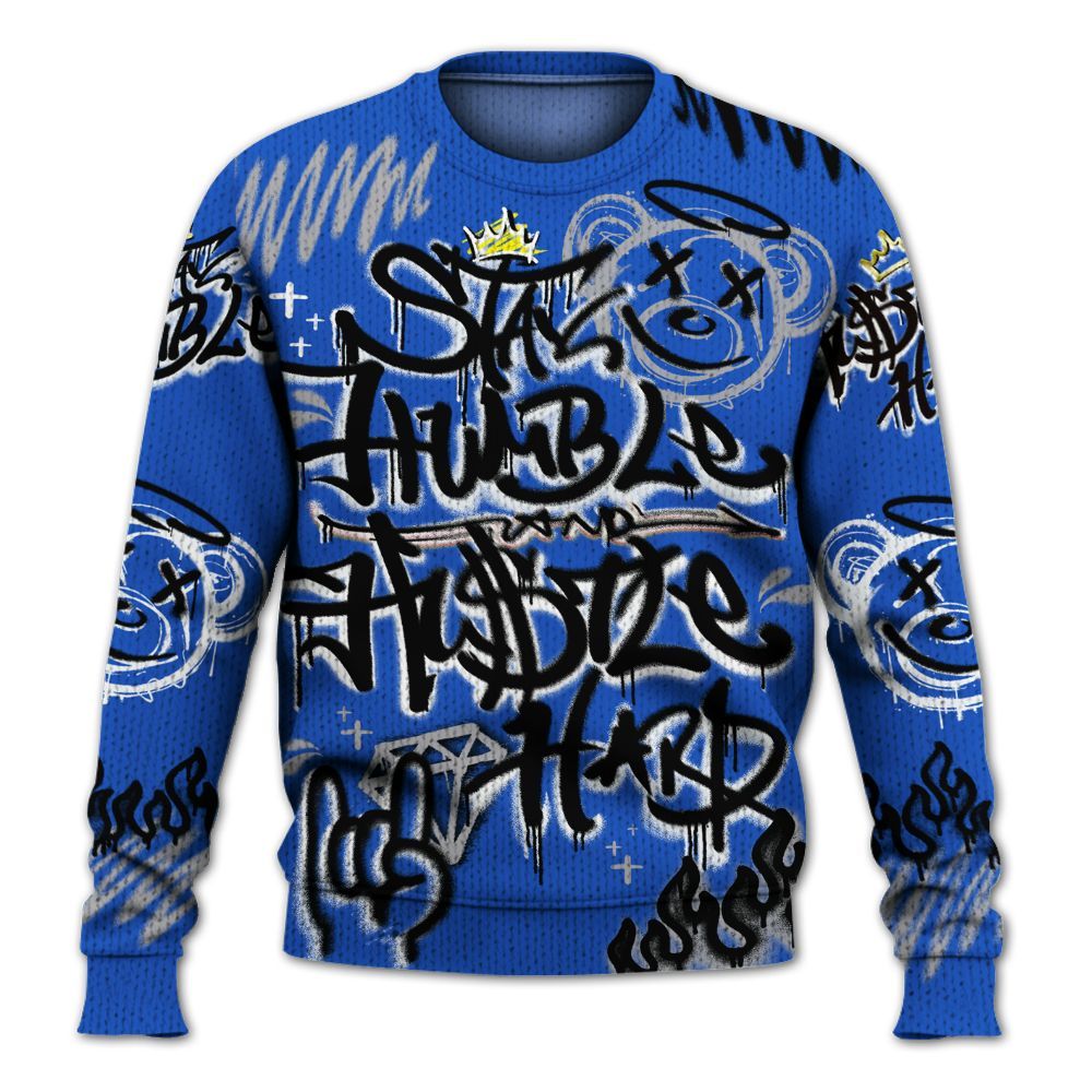 Knitted Sweater To Match Retro Stealth 5s - Humble Drip Streetwear Graffity