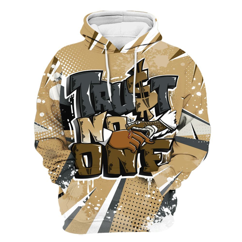 Hoodie To Match Black LD 1000 - Poly Trust No One Dripping All Over Print