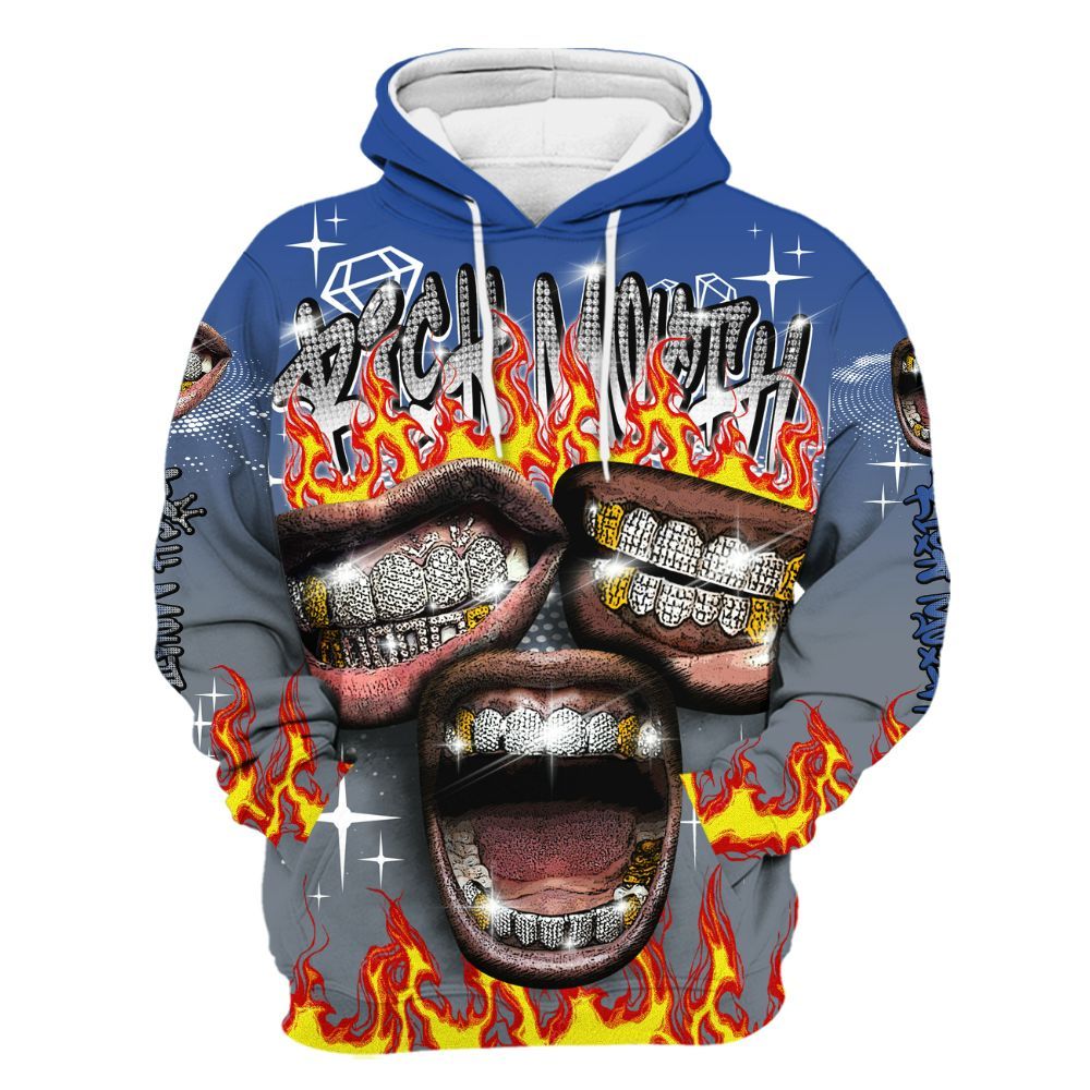 Hoodie To Match RS-X GS League - Rich Mouth Fire Rap Retro 90s All Over Print