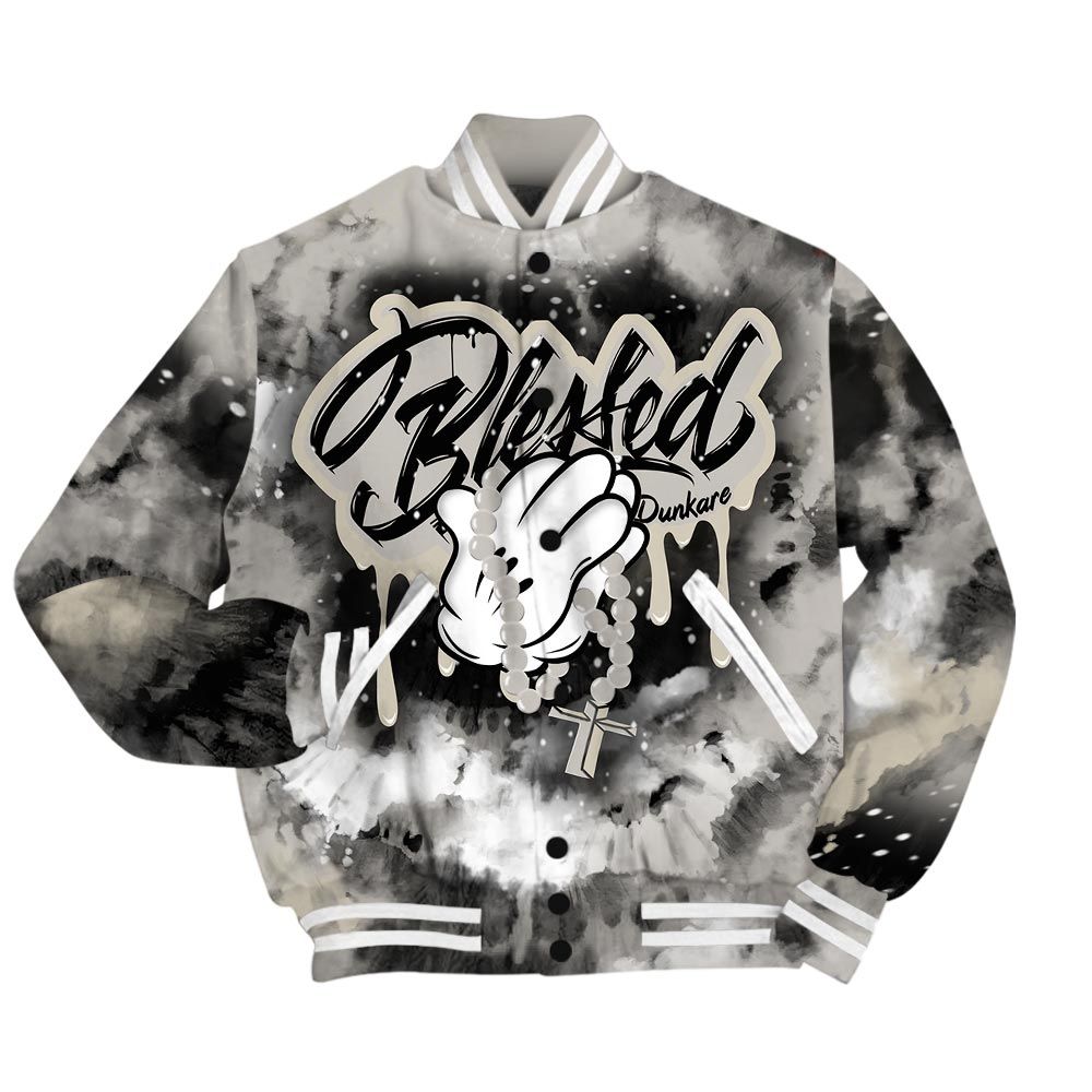 Varsity Jacket To Match Varsity Streetwear God Blessed Drip Tie Dye, SE Sail Summer 5s T-Shirt, To Match Sneaker SE Sail Summer 5s Baseball Varsity Jacket 1704 NCT