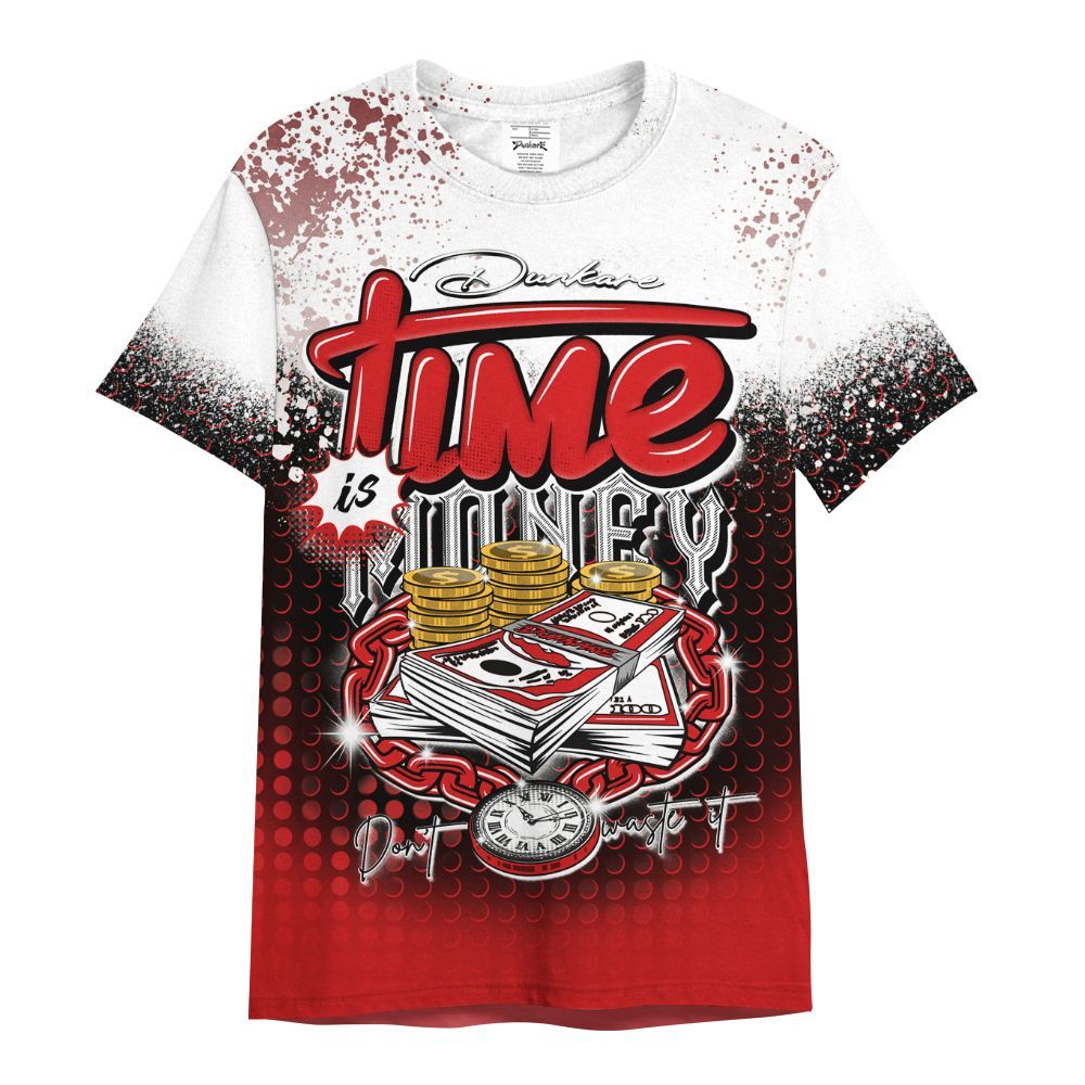 Shirt To Match Low Bred 11s - Halftone Time Is Money All Over Print