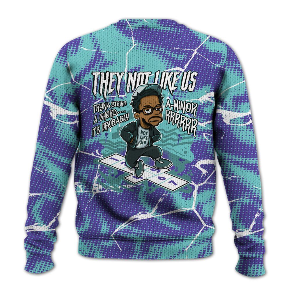 Knitted Sweater To Match Low Hornets 1s - Hopscotch Dislike Us Graphic Crack