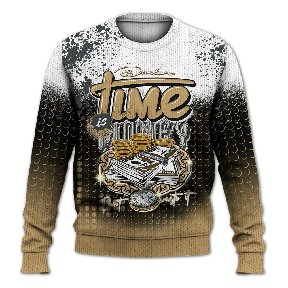 Knitted Sweater To Match Black LD 1000 - Halftone Time Is Money