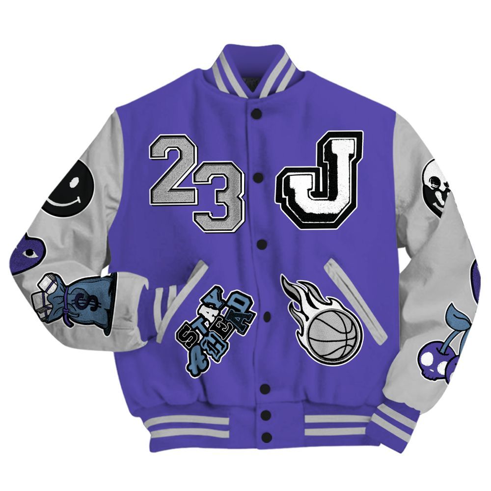 Varsity Jacket To Match Retro Concord 5s - Hustles Money Number 23 All Over Print