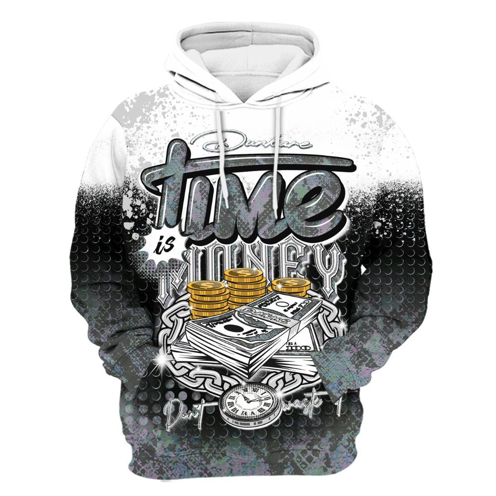 Hoodie To Match Low CNY Year Of The Snake 11s - Halftone Time Is Money All Over Print