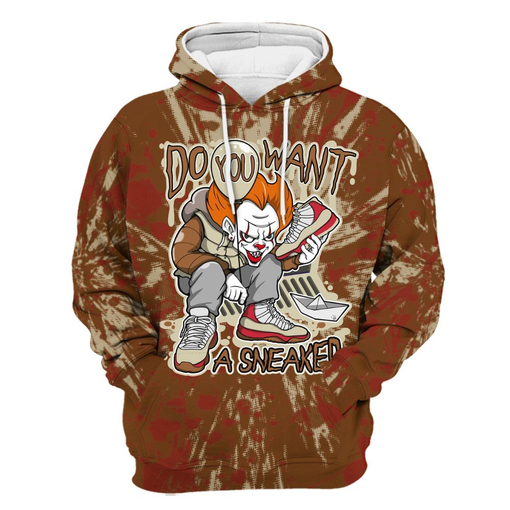 Hoodie To Match Archaeo Brown 5s - Clown Scary Sneakers Graphic Halloween All Over Print