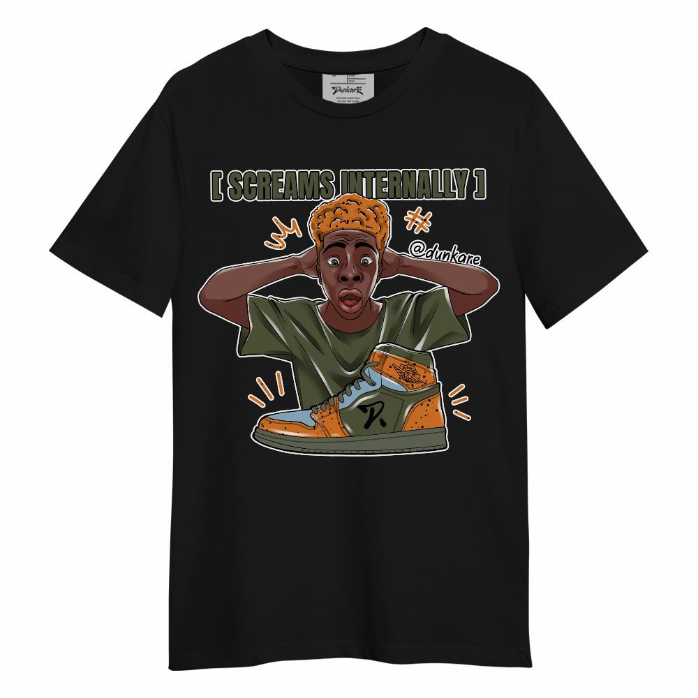 Shirt To Match Olive 5s - Scream Internally Unisex Shirt