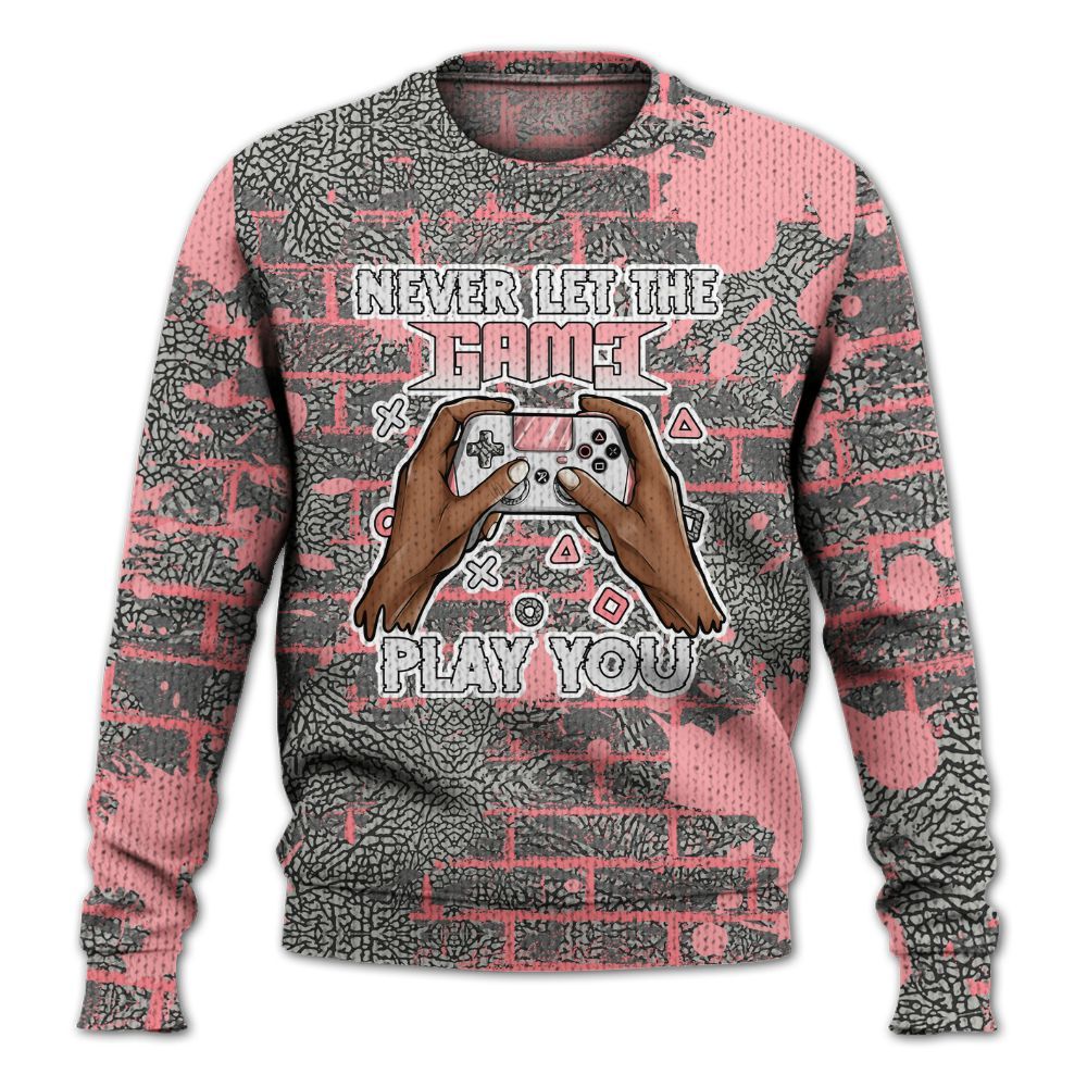 Knitted Sweater To Match Retro Wings 3s - PlayGame Human Brick