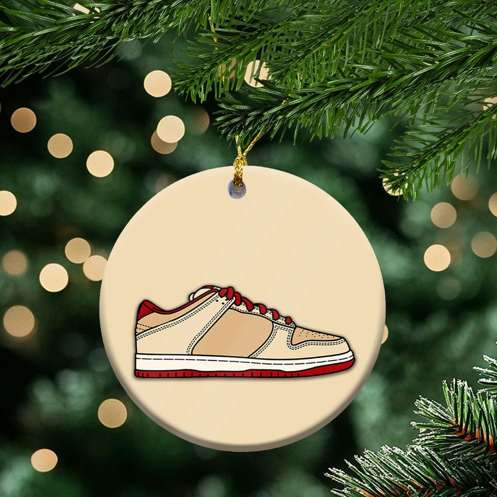 Dunk Low Strawberry Waffle Ceramic Ornaments