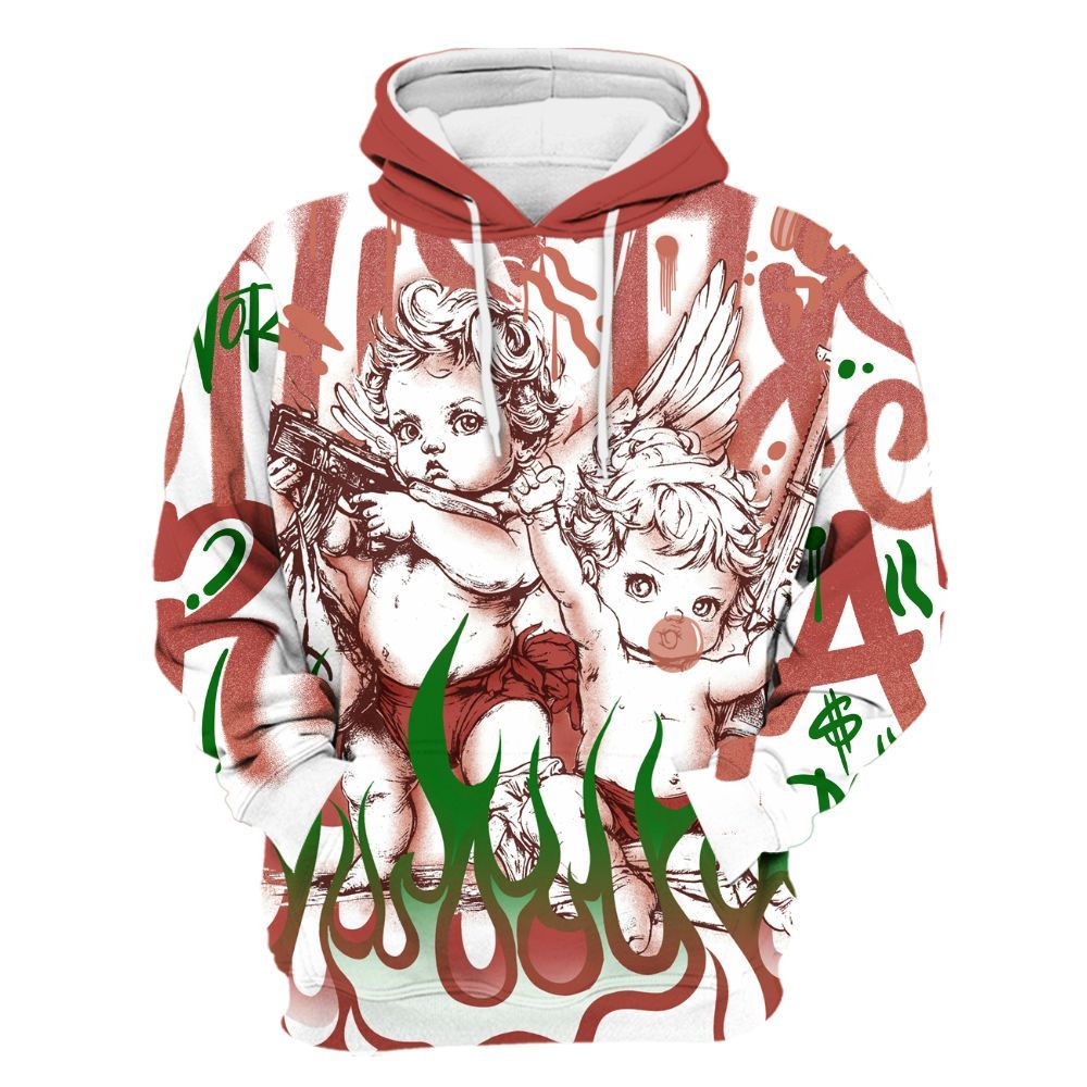 Hoodie To Match Dune Red 13s - Angel Hustle Hard All Over Print