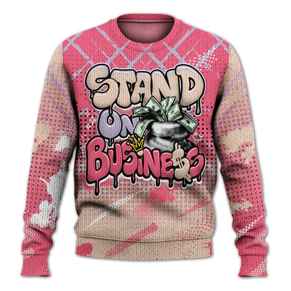 Sweater To Match Peanut Butter Jelly 5s - Halftone Stand Business Dripping Graphic