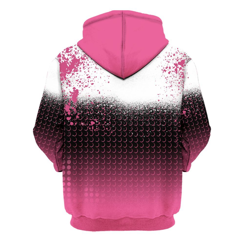 Hoodie To Match Air Max SNDR Hyper Pink - Halftone Time Is Money All Over Print