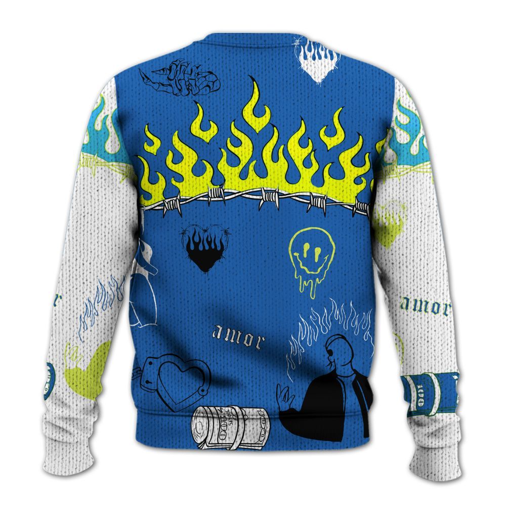 Sweater To Match Griffey Max 1 Varsity Royal - Snake Trust No One Graphic