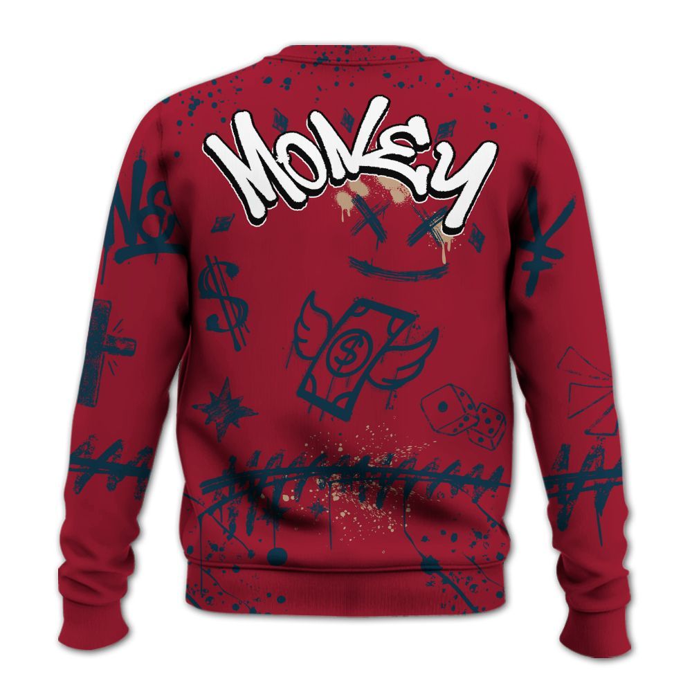 Sweatshirt To Match Mid Multi Color 2022 1s - Everybody Paid In Full Crayon All Over Print