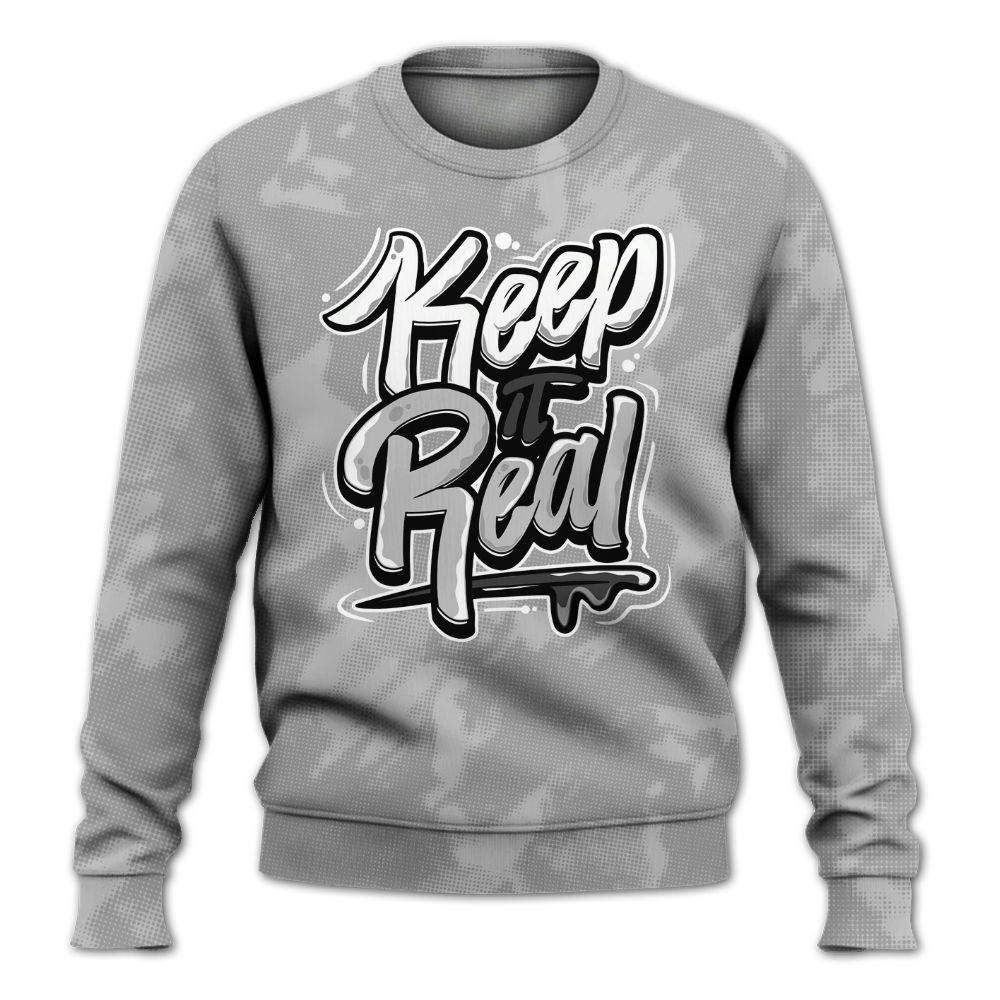 Sweatshirt To Match Black Wolf Grey 12s - Keeping It Reals Shirt Unisex Oufit All Over Print