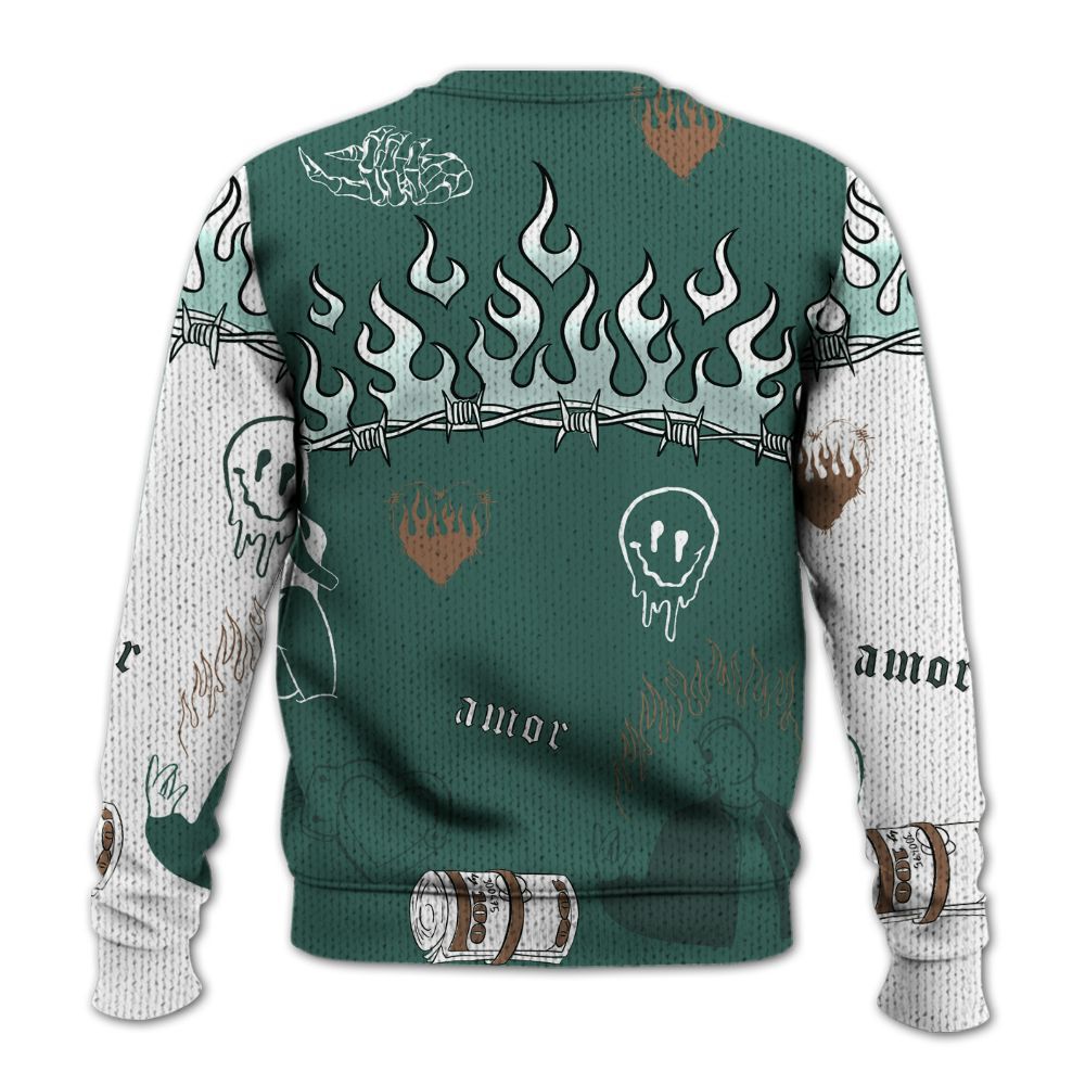 Knitted Sweater To Match Low OG Oxidized Green 1s - Snake Trust No One