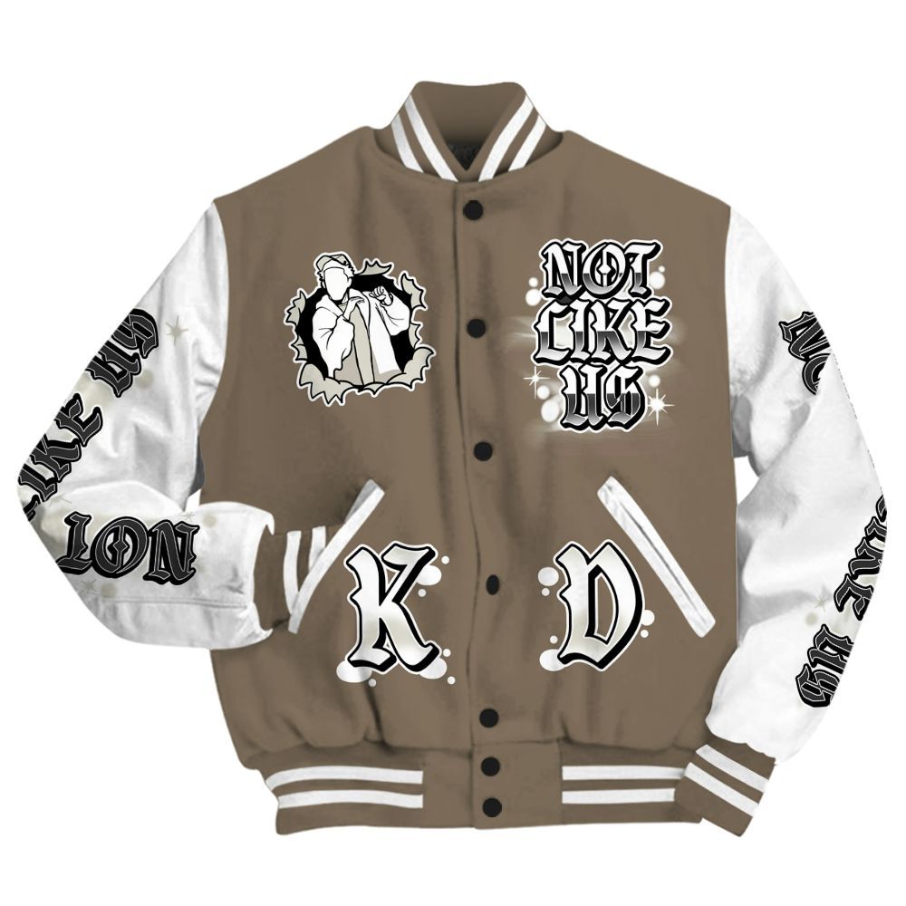 Varsity Jacket To Match Low OG Dark Mocha 1s - None Like Us Graphic All Over Print