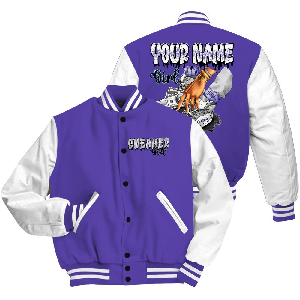 Varsity Jacket To Match Low Hornets 1s - Custom Name Sneaker Girl Money All Over Print