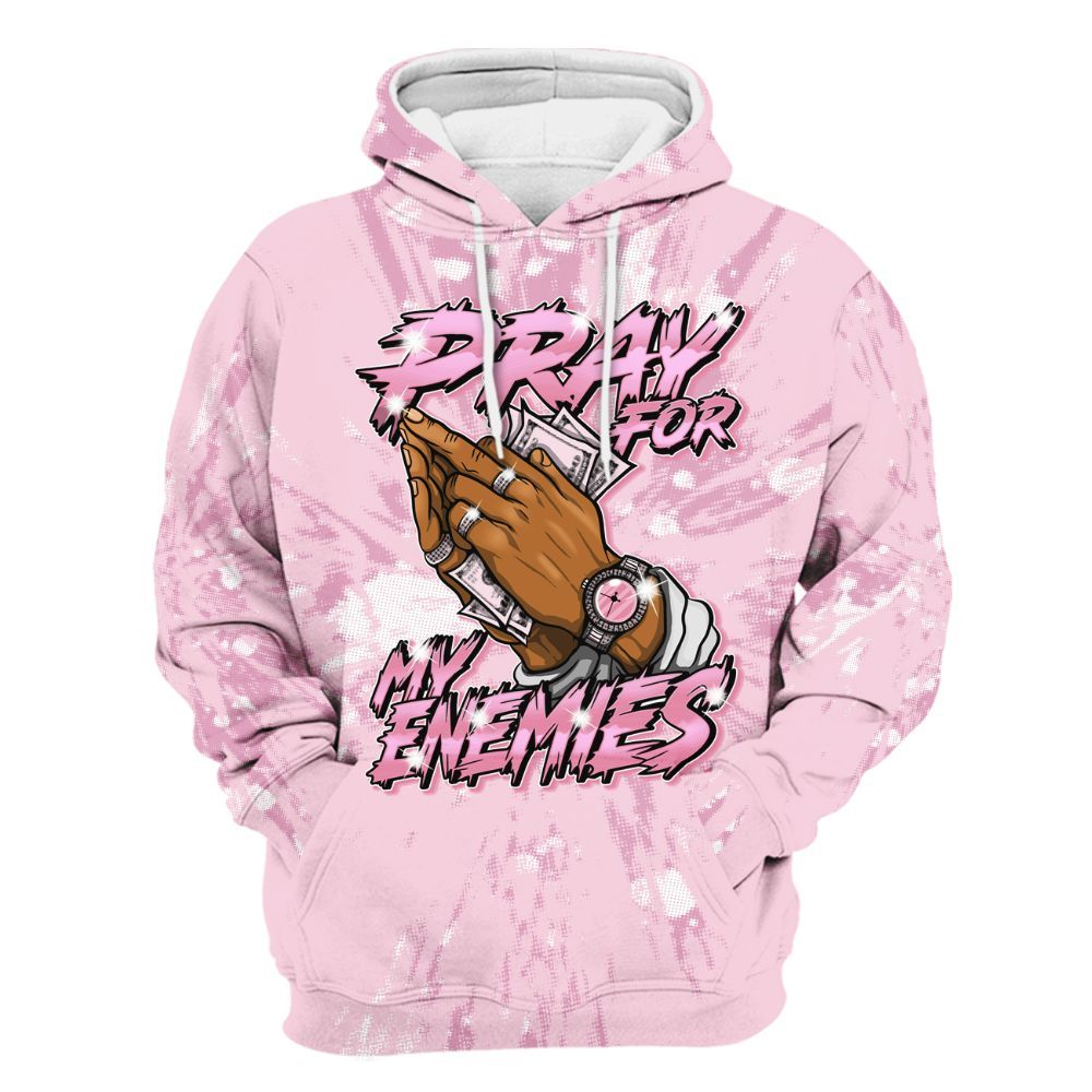 Hoodie To Match Orchid 4s - Prayed For Enemies Graphic Luxury All Over Print