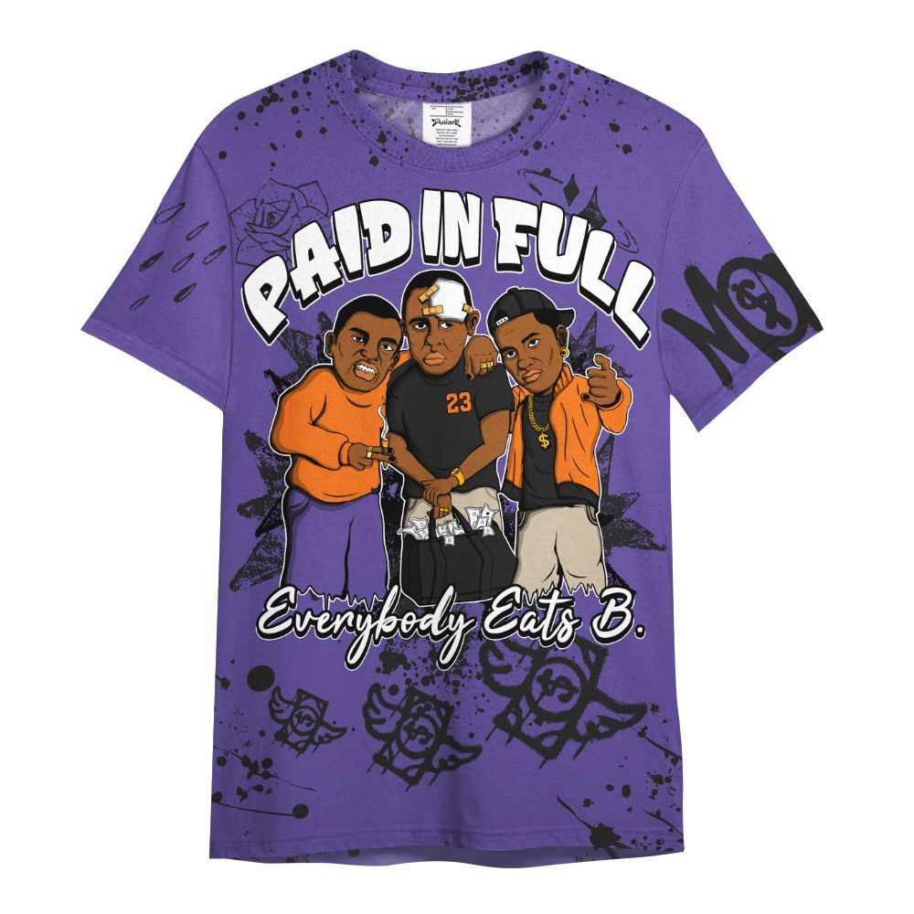 Shirt To Match Air Max Waffle SP Voltage Purple - Everybody Paid In Full Crayon All Over Print