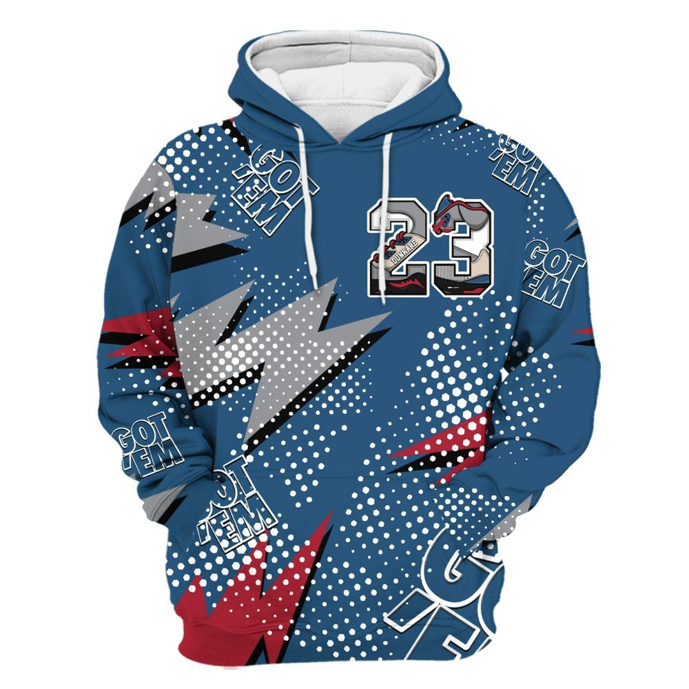 Hoodie To Match Rare Air 3s - Custom Name Number 23 5s All Over Print