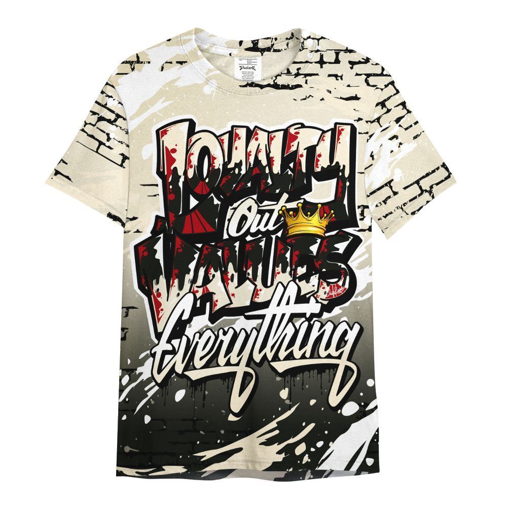 Shirt To Match Retro Low OG Nitro 1s - Values Of Loyalty Drip All Over Print