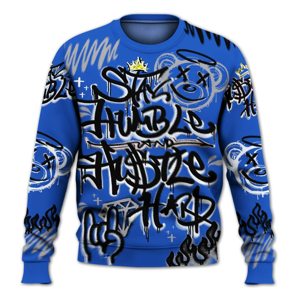 Sweatshirt To Match Retro Stealth 5s - Humble Drip Streetwear Graffity All Over Print