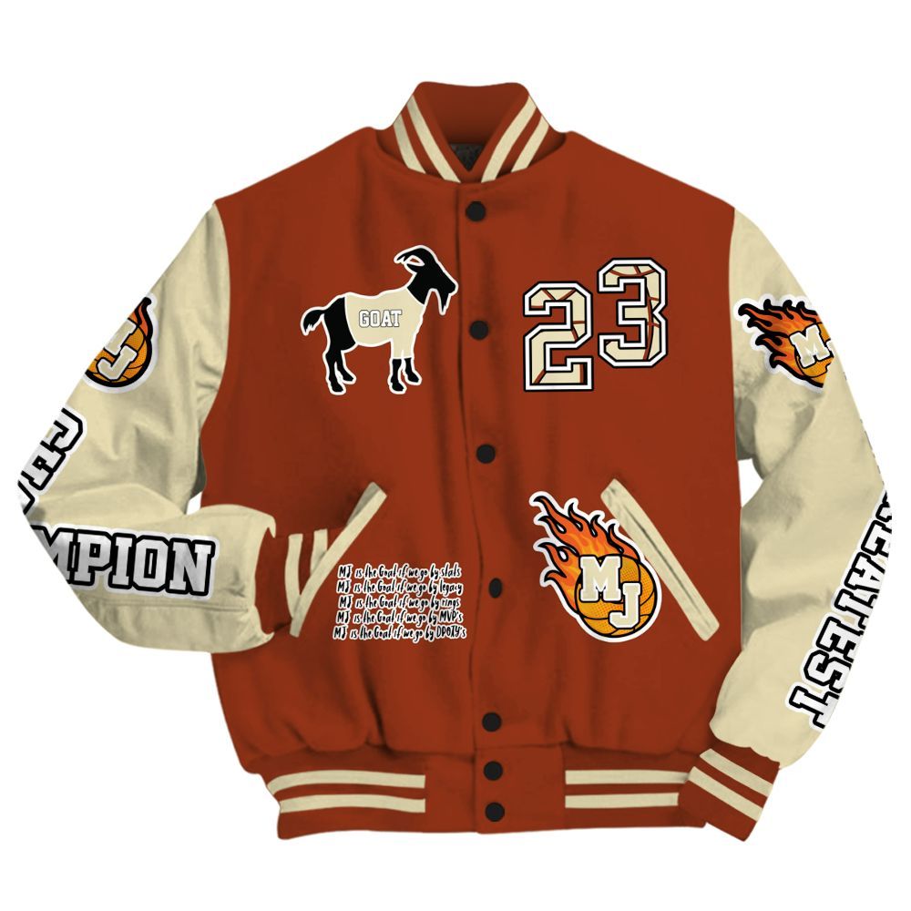 Varsity Jacket To Match Retro Eastside Golf 12s - 23 G.0.A.T Jump Up Basketball All Over Print