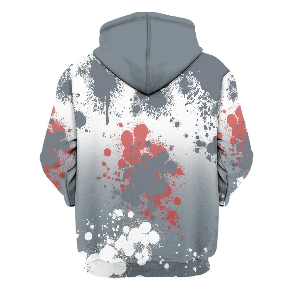 Hoodie To Match Wolf Grey 13s - God Blessed Ink Drip All Over Print