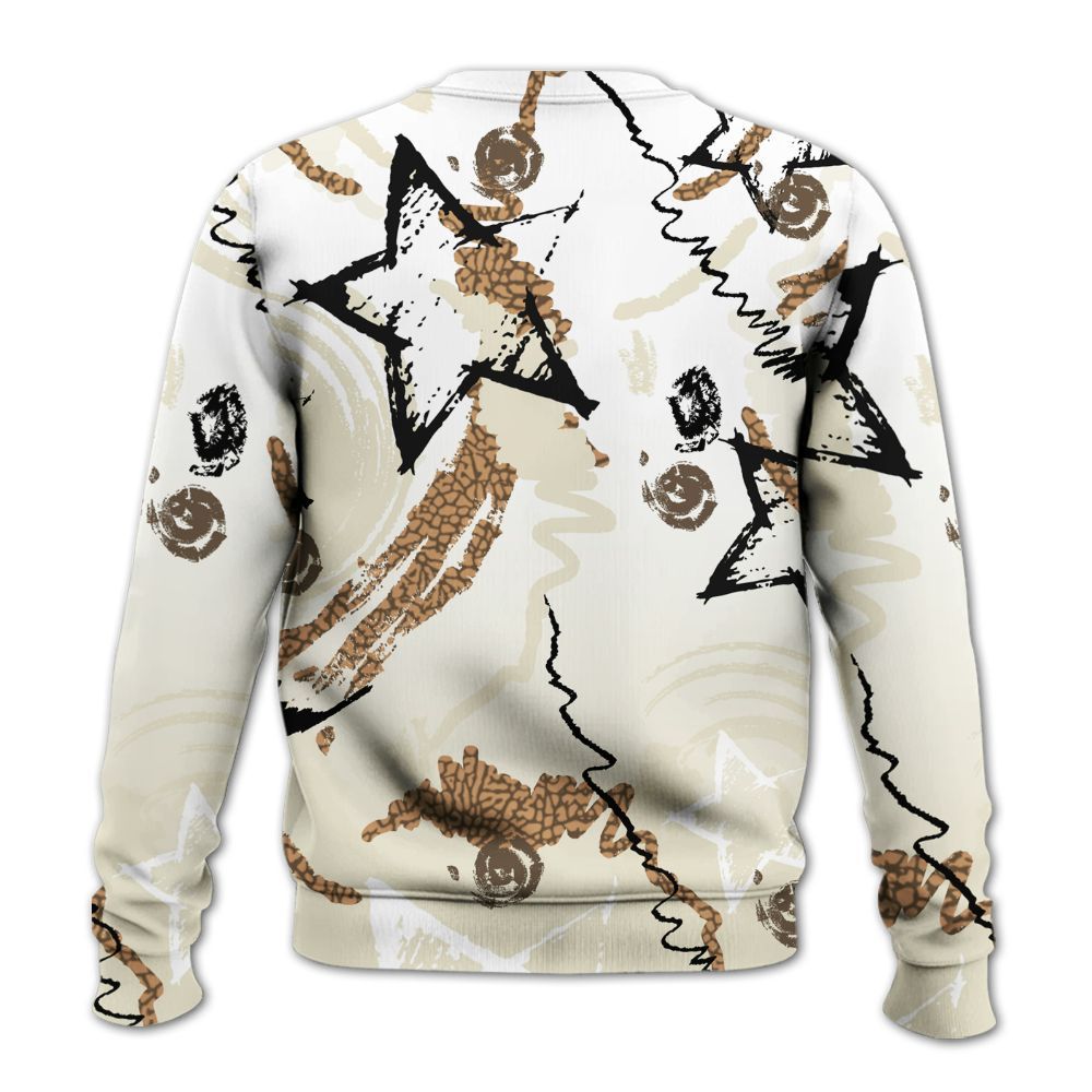 Sweatshirt To Match Orewood Brown 3s - Grind Shine Later Drip All Over Print