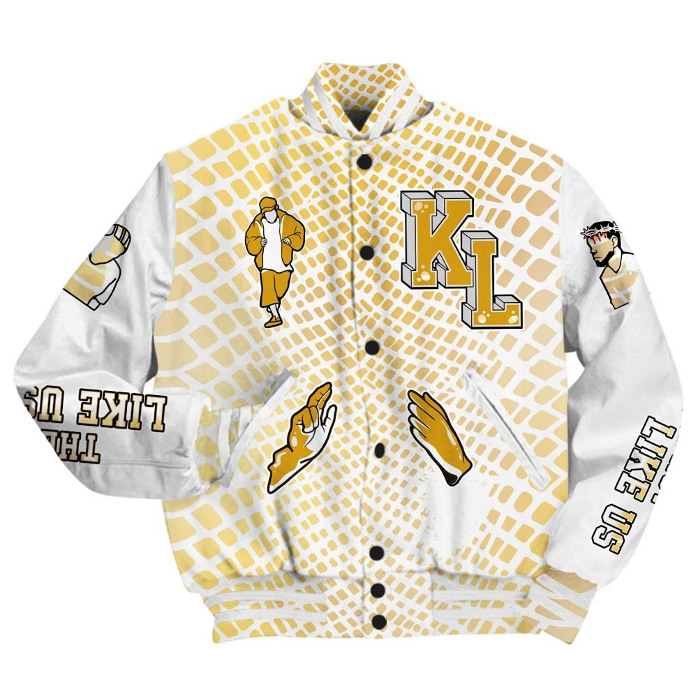 Varsity Jacket To Match Low Yellow Python 11s - Dislike Us Graphic All Over Print