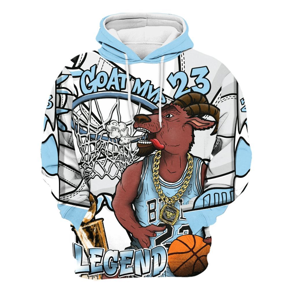 Hoodie To Match Legend Blue 11s - 23 Goat JD All Over Print