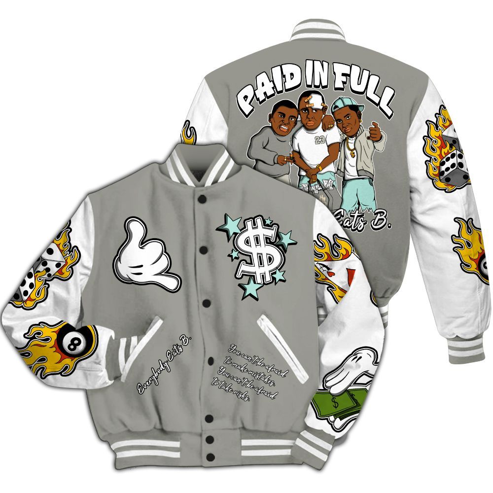 Varsity Jacket To Match Low OG Year Of The Snake 1s - Funny Everybody Paid In Full Graphic All Over Print