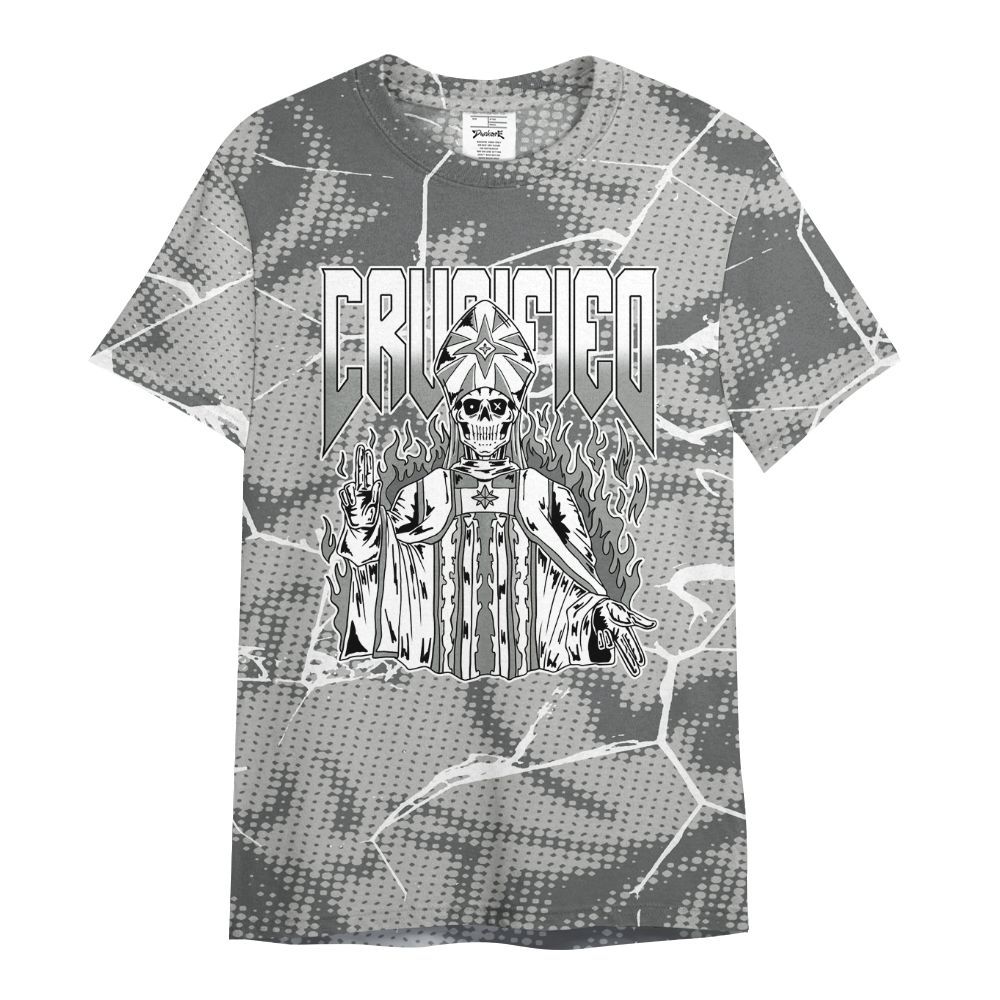 Shirt To Match Paris Olympics 4s - Crucified Skeleton Crack All Over Print